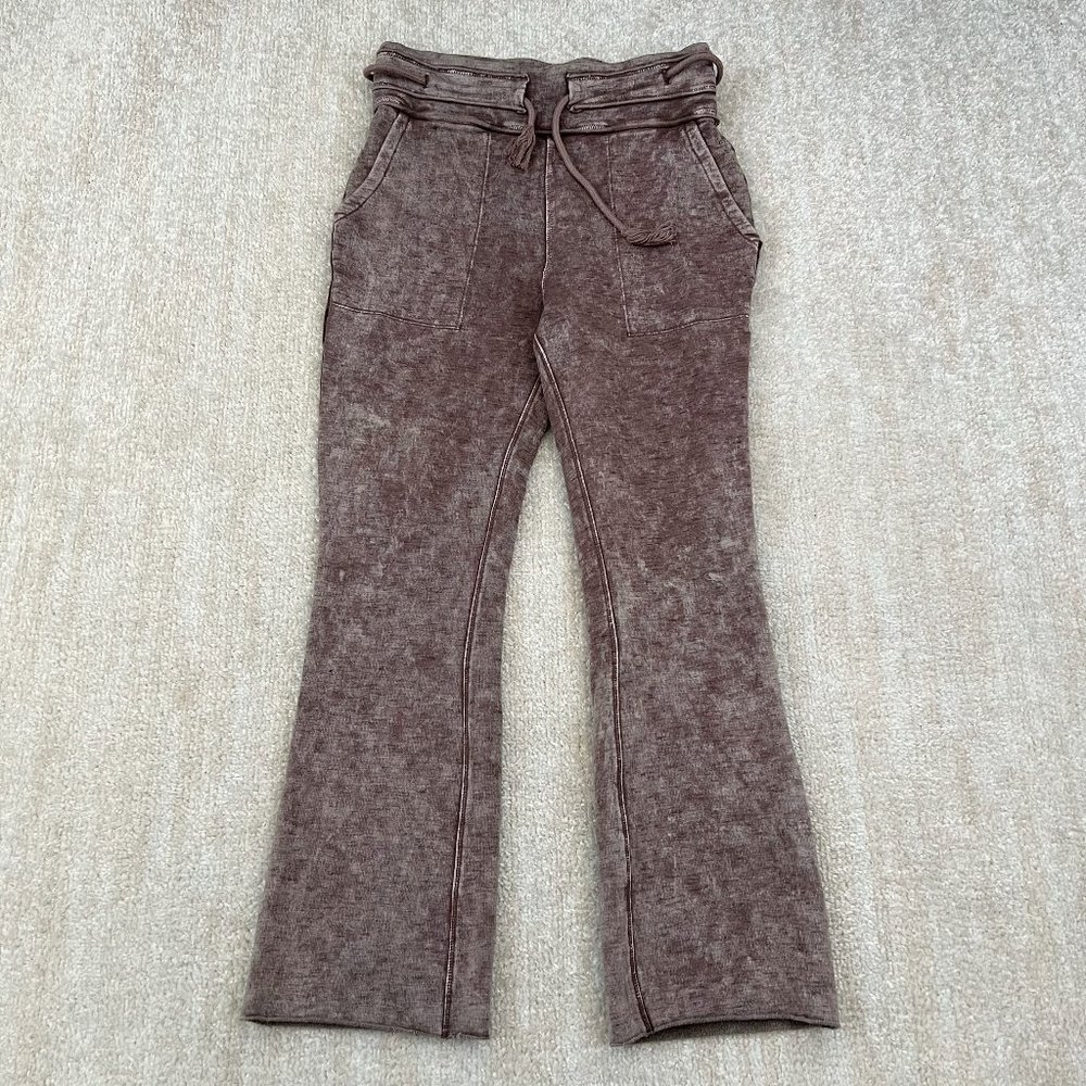 Free People Movement Wild Side High Rise Flare Crop Sweatpants S